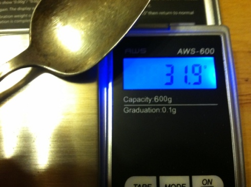 31.9 grams of silver