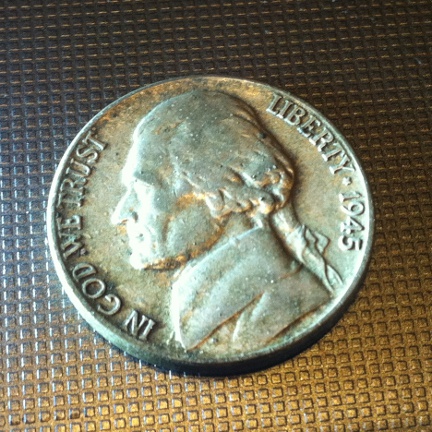 1945 Jefferson nickel obverse