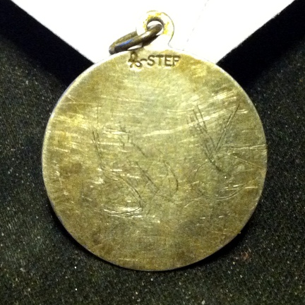 Saint Christopher medallion, back