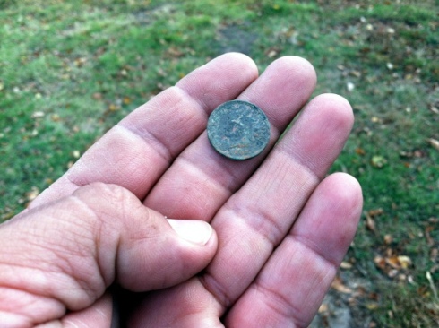 1907 Indian Head cent in situ